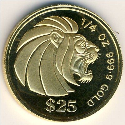 Сингапур 25 долларов 1990 год