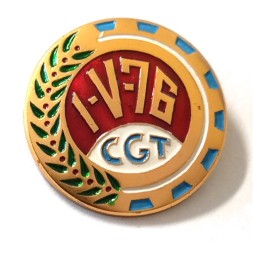 Значок CGT. Всемирная федерация профсоюзов. Конгресс профсоюзов 1976 г.