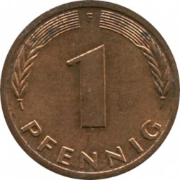 ФРГ 1 пфенниг 1979 год - F