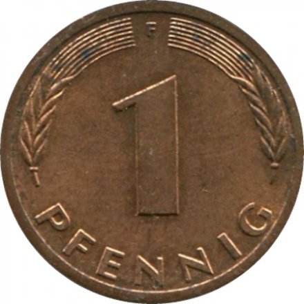 ФРГ 1 пфенниг 1979 год - F