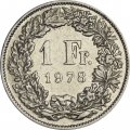 Швейцария 1 франк 1978 год