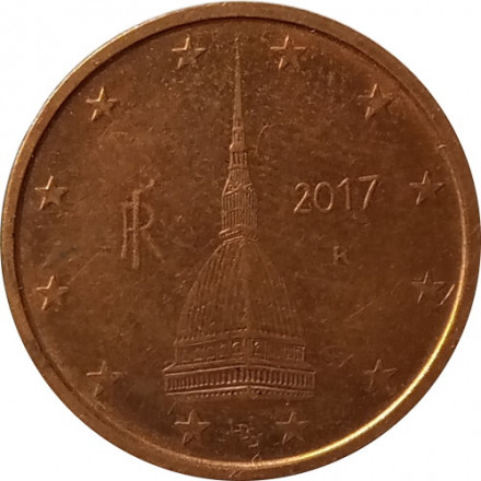 Италия 2 евроцента 2017 год