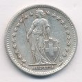 Швейцария 2 франка 1947 год