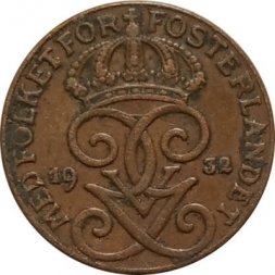 Швеция 1 эре 1932 год