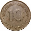 ФРГ 10 пфеннигов 1980 год (F)