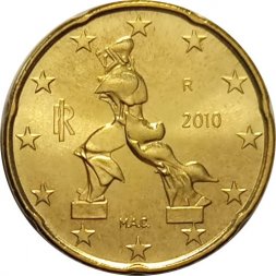 Италия 20 евроцентов 2010 год