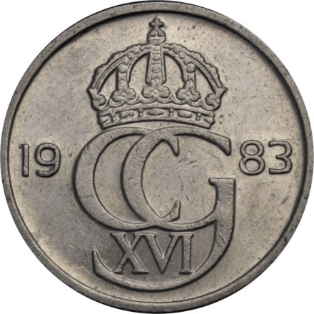 Швеция 50 эре 1983 год - Король Карл XVI Густав