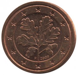 Германия 2 евроцента 2009 год (F)