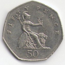 Великобритания 50 пенсов 2006 год