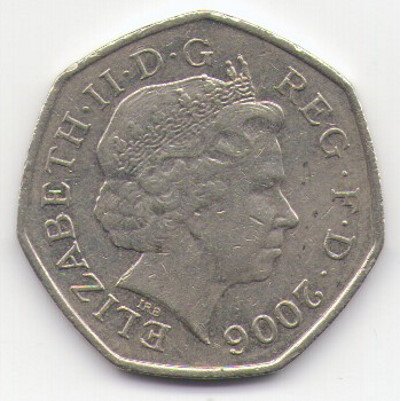 Великобритания 50 пенсов 2006 год