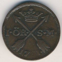 Швеция 1 эре 1761 год