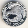 Новая Зеландия 1 доллар 1990 год - Птица киви (Proof)