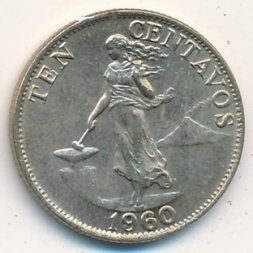 Филиппины 10 сентаво 1960 год