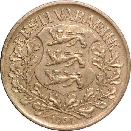 Эстония 1 крона 1934 год