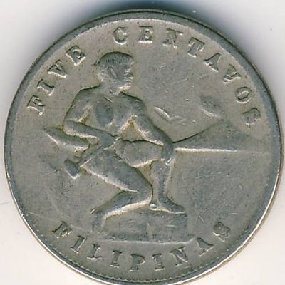 Филиппины 5 сентаво 1935 год