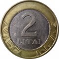 Литва 2 лита 1999 год