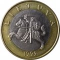 Литва 2 лита 1999 год
