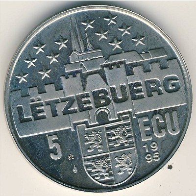 Люксембург 5 экю 1995 год