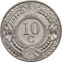 Антильские острова 10 центов 1994 год