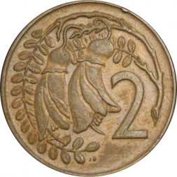 Новая Зеландия 2 цента 1973 год