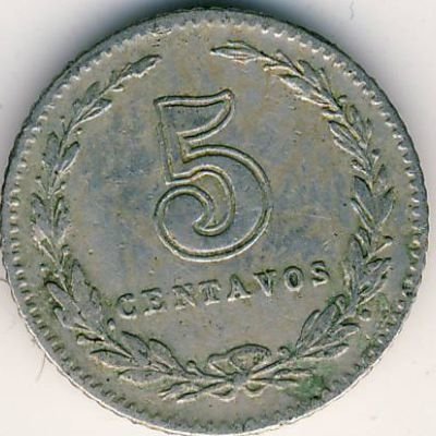 Аргентина 5 сентаво 1911 год