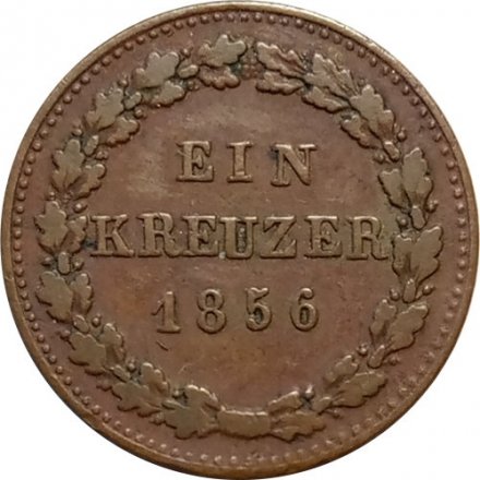 Нассау 1 крейцер 1856 год
