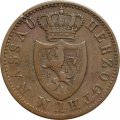 Нассау 1 крейцер 1856 год
