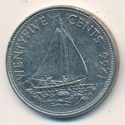 Багамские острова 25 центов 1966 год