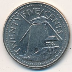 Барбадос 25 центов 2004 год
