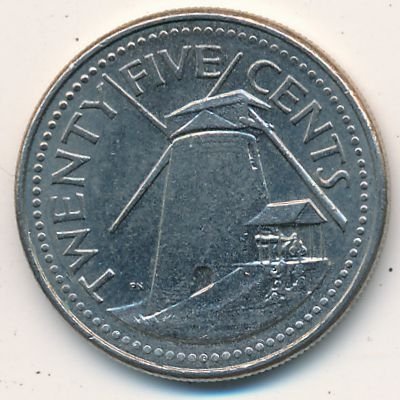 Барбадос 25 центов 2004 год