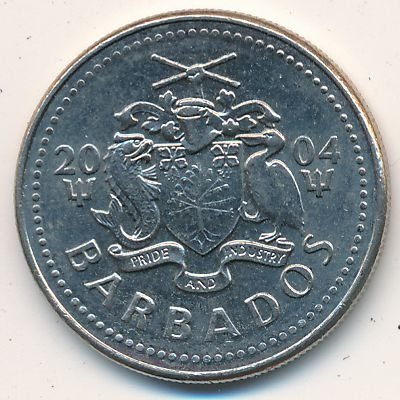 Барбадос 25 центов 2004 год