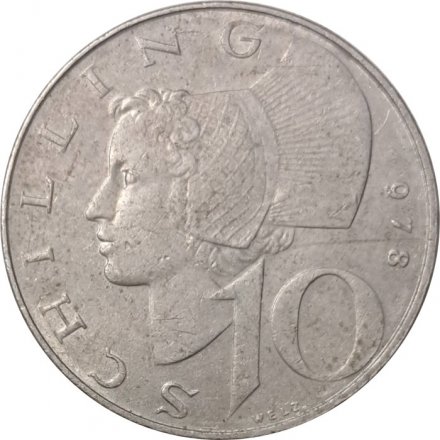 Австрия 10 шиллингов 1978 год
