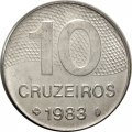 Бразилия 10 крузейро 1983 год