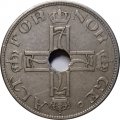 Норвегия 50 эре 1922 год (круг c отверстием)
