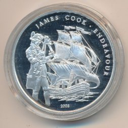 Конго 1000 франков 2003 год - Джеймс Кук и «Индевор»