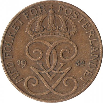 Швеция 5 эре 1932 год