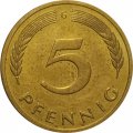 ФРГ 5 пфеннигов 1994 год - G