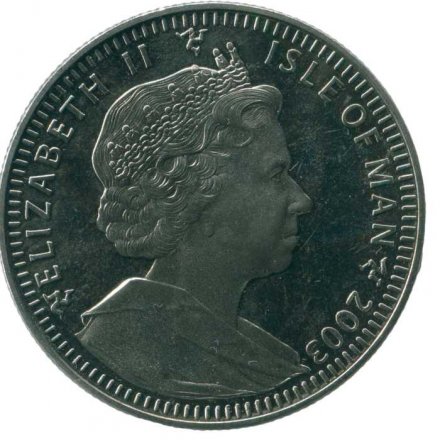 Остров Мэн 1 крона 2003 год - 100 лет со дня полёта моторного самолёта. Самолёты и дирижабль