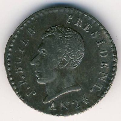 Гаити 25 сантимов 1827 год