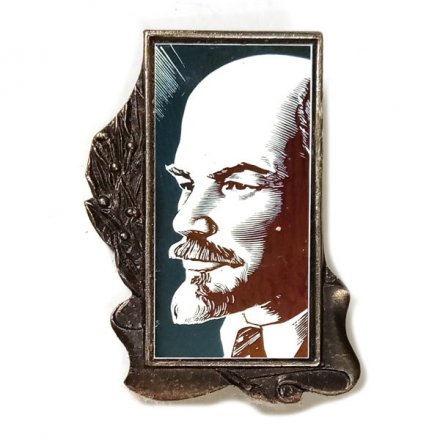 Значок В.И. Ленин. Профиль влево, зеркальный