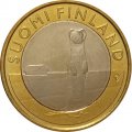 Финляндия 5 евро 2015 год - Исторические регионы Финляндии. Животные - Остроботния