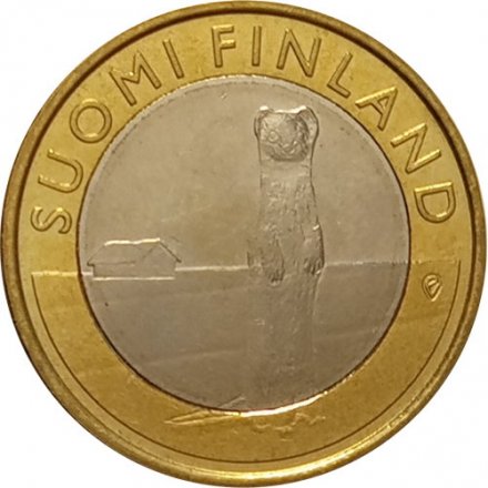 Финляндия 5 евро 2015 год - Исторические регионы Финляндии. Животные - Остроботния