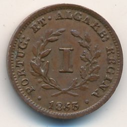Мозамбик 1 реал 1853 год