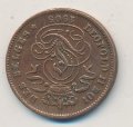 Бельгия 2 сантима 1905 год DES BELGES