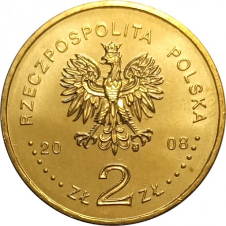 Польша 2 злотых 2008 год - Олимпийские игры в Пекине