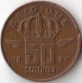 Бельгия 50 сантимов 1964 год BELGIQUE