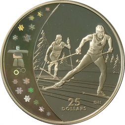 Канада 25 долларов 2009 год - XXI зимние Олимпийские Игры, Ванкувер 2010 - Лыжные гонки