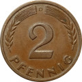 ФРГ 2 пфеннига 1950 год (D)