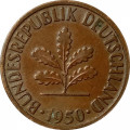 ФРГ 2 пфеннига 1950 год (D)