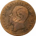 Италия 5 чентезимо 1862 год - Виктор Эммануил II - F